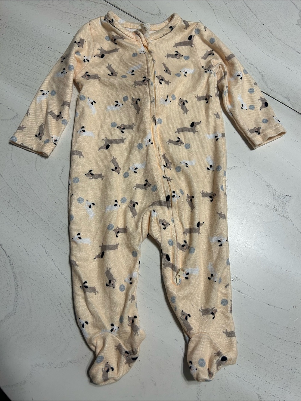 Puppy print onesie